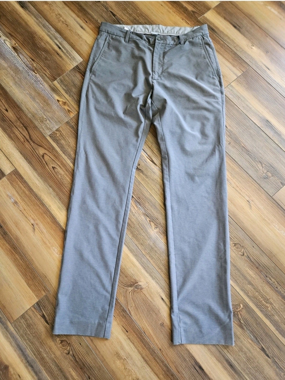 Men's Classic Gray Chino Pants Size 34X34 By Fotjoy